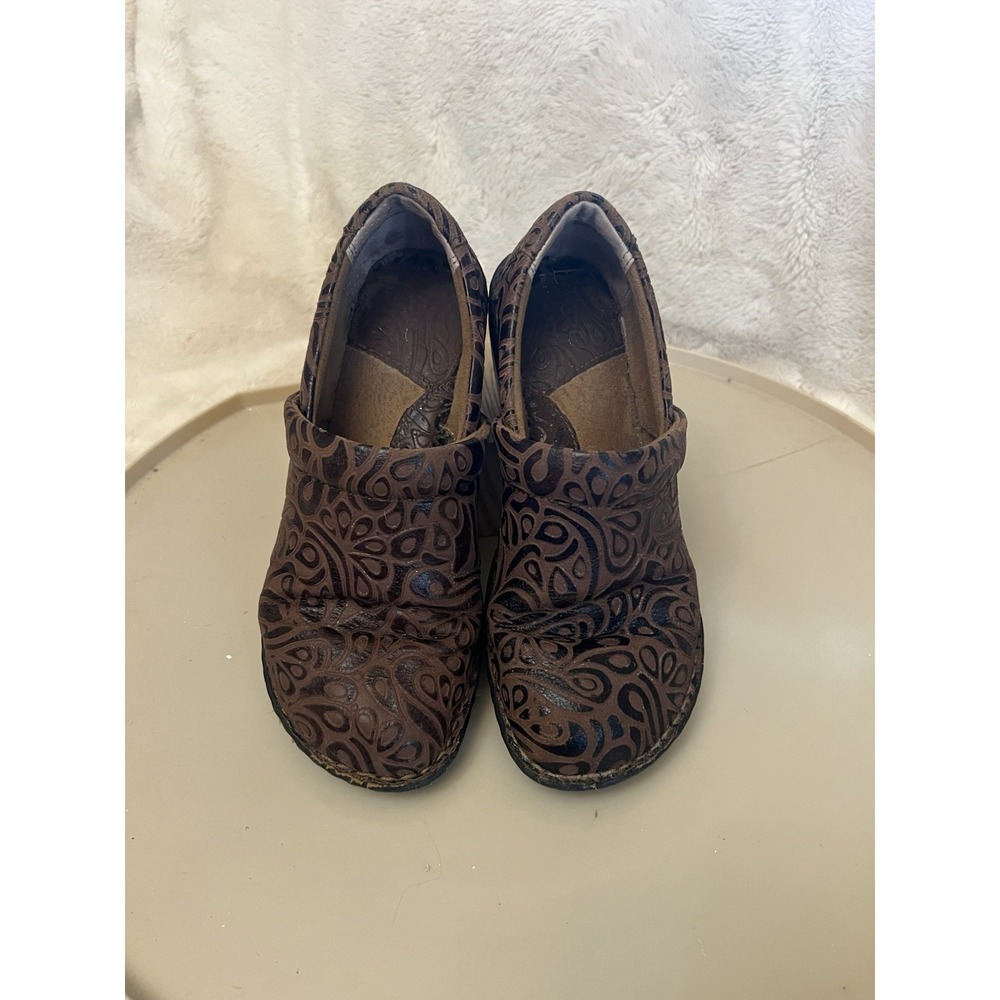 BOC Brown Peggy Paisley Concept Clog nursing Comfort Womens Shoe Sz 6.5 M